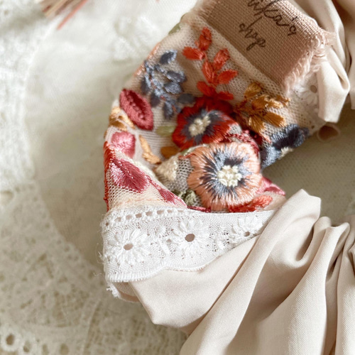 送料込］大人可愛いインド刺繍リボンのシュシュ シュシュ chika♪ 通販