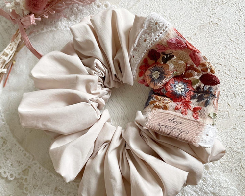 送料込］大人可愛いインド刺繍リボンのシュシュ シュシュ chika♪ 通販