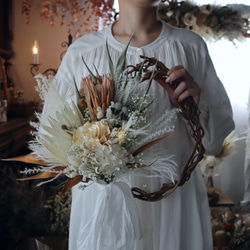 dried flower wreath  〜マシェリローズ〜 1枚目の画像