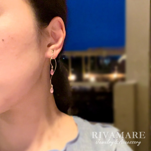 M☺︎ 1点作品☺︎ ロングペアシェイプカーネリアンピアス fit=scale-down,w=1200