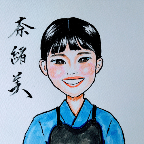 10代女子の似顔絵色紙 イラスト 似顔絵あかつき 通販 16250945