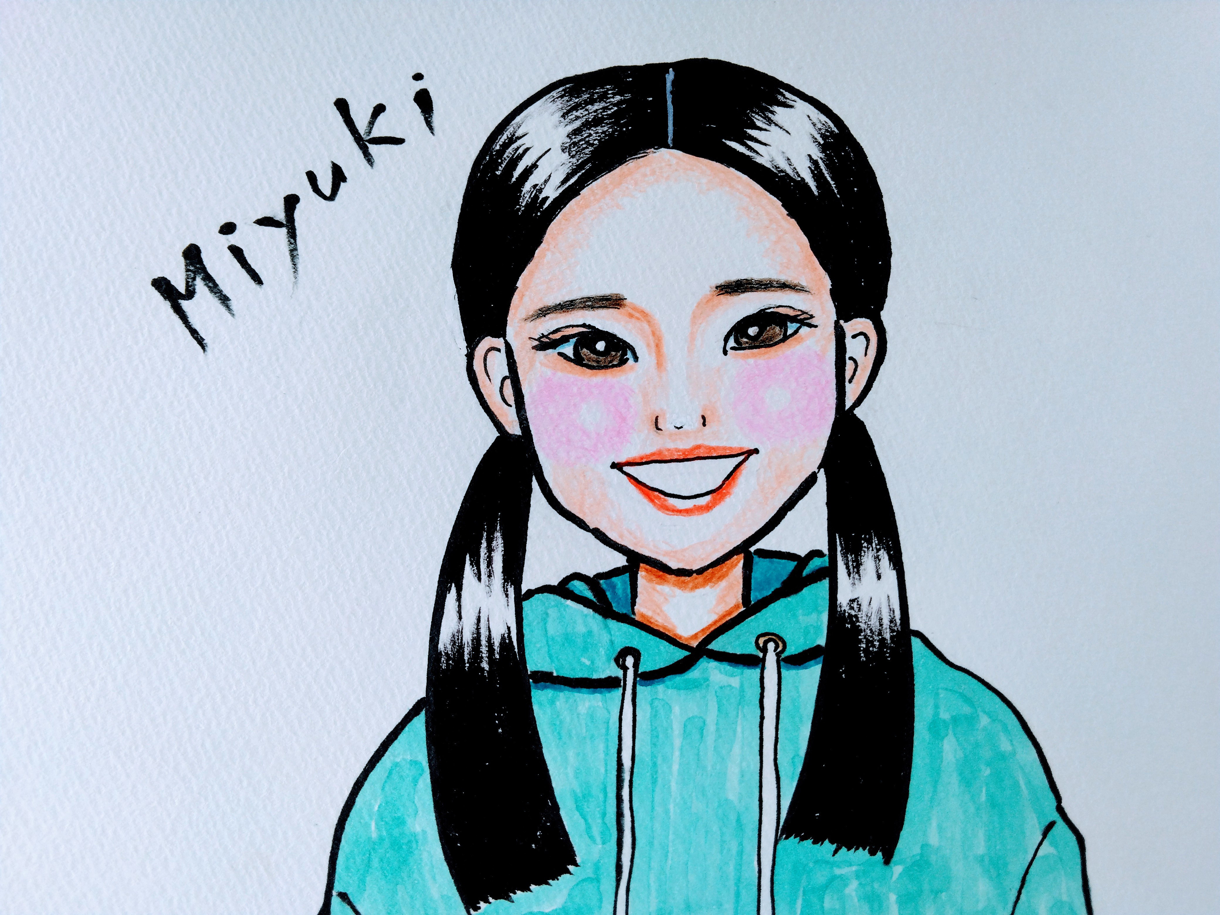 色紙 or A4】1人名入りリアルタッチ寄せ書き似顔絵(絵師:YuriA