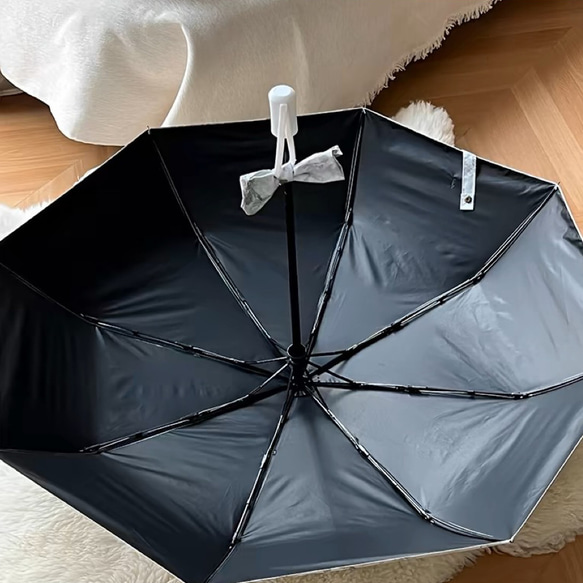 手動日傘、雨傘 晴雨兼用傘 日差し対策 紫外線対策 花柄 カラー 折り畳み傘 傘袋付き 2枚目の画像