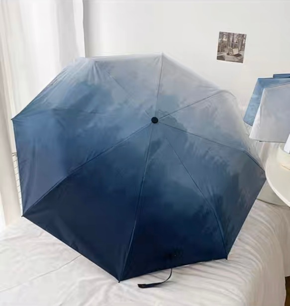 日差し対策 日傘 雨傘 晴雨兼用傘 紫外線対策 花柄 カラー 折り畳み傘 傘袋付き 3枚目の画像
