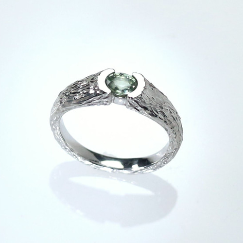 Pt900 グリーンサファイアリング 0.46ct 指輪・リング Atelier Ozaki  