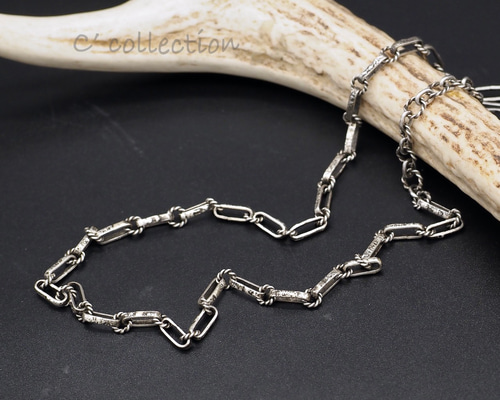 【silver925】ヴィンテージ ナバホチェーン 12mm-NAVAJO SILVER925 CHAIN NECKLACE60 / ナバホ シルバー925