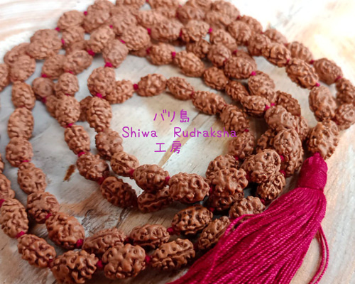 ねこりん　ルドラクシャマーラー　オール2ムキ ルドラクシャ・マーラー8ムキ：sacred-rudraksha-mala-8mm&8ムキ