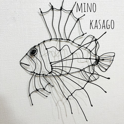 シーラカンス 深海魚 立体 壁掛け ワイヤーアート【受注販売