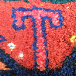 手織りトルコ絨毯 111x57cm アンティーク ラグ 5枚目の画像