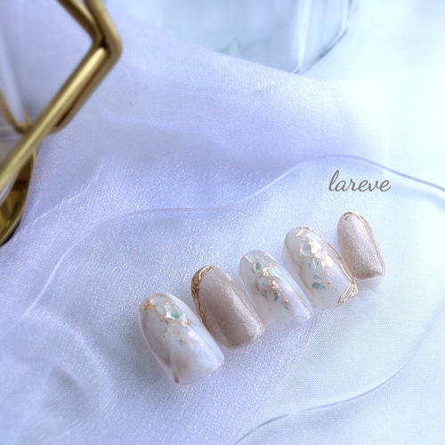 パープルグレーニュアンスマグネットネイル 冬 前撮り ブライダル