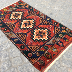 手織りトルコ絨毯 108x50cm ヴィンテージラグ カーペット・絨毯・ラグ