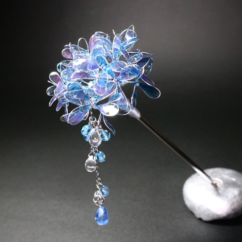 蒼花火】ディップアートのかんざし かんざし 飾屋那月 通販