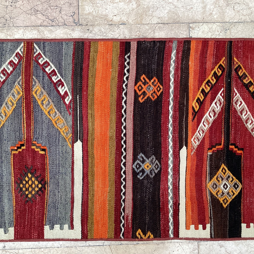 オールドキリム　プレヤーラグ オールドキリム トルコ 手織り ヴィンテージ ラグ 86x55cm カーペット