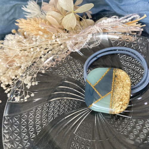 くすみカラー ハンドメイド レジン パステルカラー ヘアアクセサリー