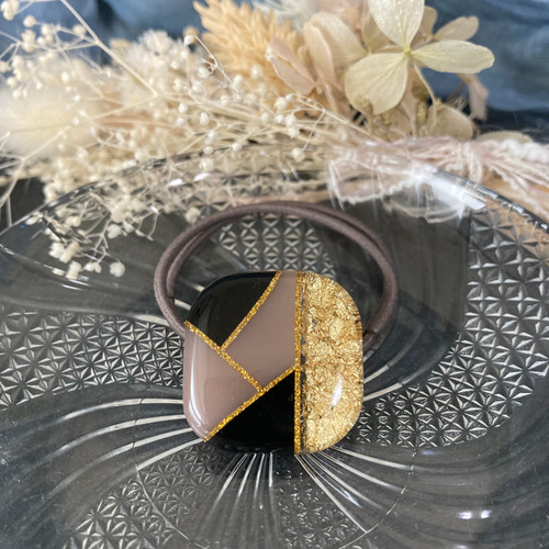 くすみカラー ハンドメイド レジン パステルカラー ヘアアクセサリー