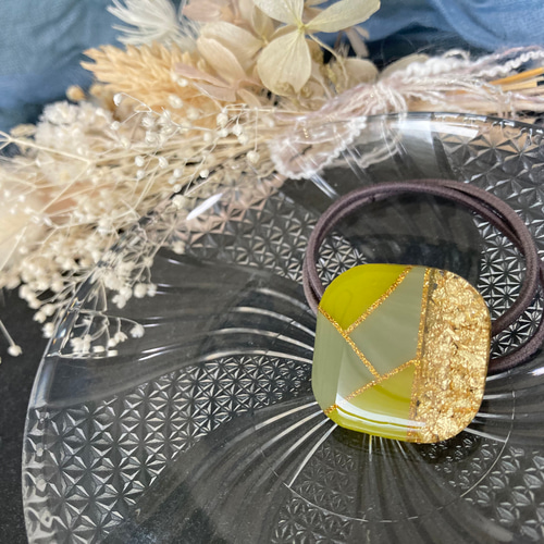 くすみカラー ハンドメイド レジン パステルカラー ヘアアクセサリー