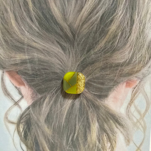 くすみカラー ハンドメイド レジン パステルカラー ヘアアクセサリー