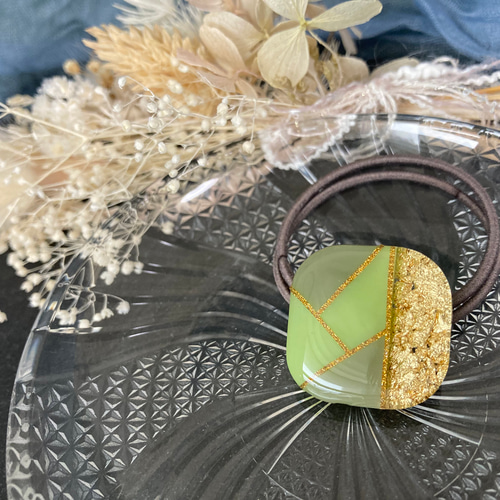 くすみカラー ハンドメイド レジン パステルカラー ヘアアクセサリー