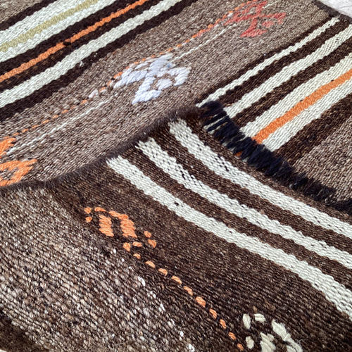 オールドキリム トルコ 手織り ヴィンテージ ラグ 76x49cm