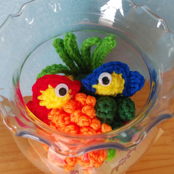 ☆節分飾り♪一本角の青鬼ベビー＆恵方巻＆柊鰯♪♪あみぐるみ