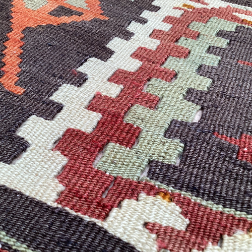 オールドキリム トルコ 手織り ヴィンテージ ラグ 78x55cm