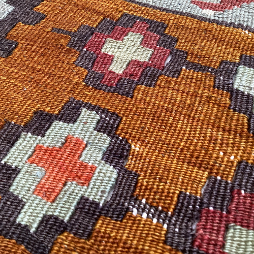 オールドキリム トルコ 手織り ヴィンテージ ラグ 78x55cm カーペット