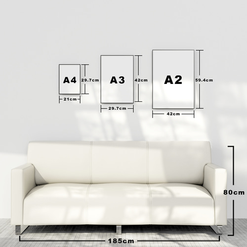 **専用** A2 インテリアポスター サーファー D183 白フレーム lh-poster-3268_1.jpg