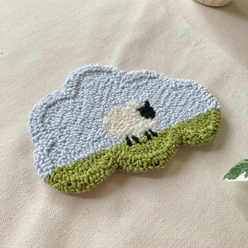 ひつじのポットマット ブラック ひつじのポットマット ブラック