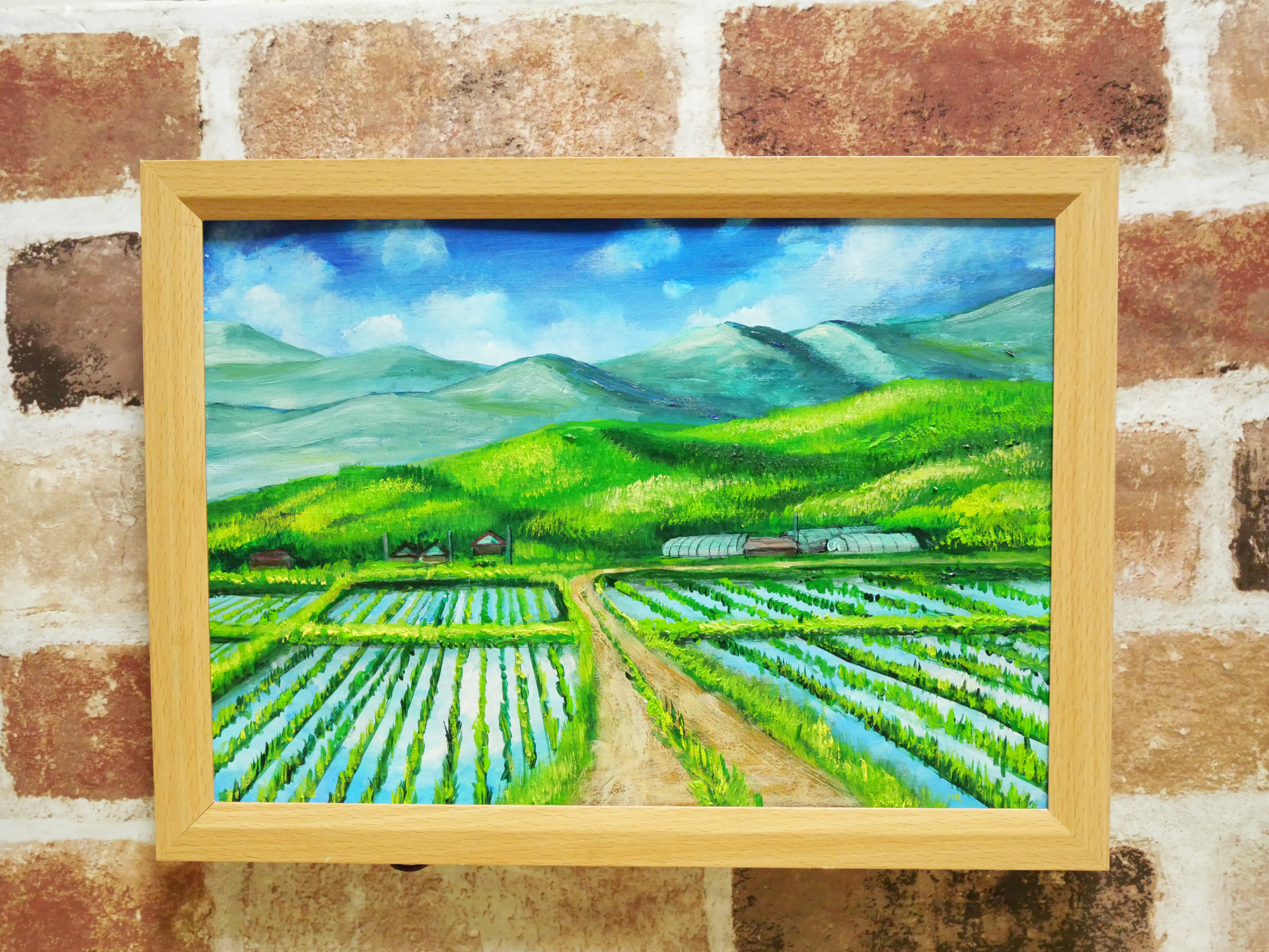 油絵 絵画 【真夏の田んぼ】 | HIROSHI1990