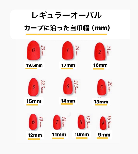 サイズ測定用チップ　1種類〜 6枚目の画像