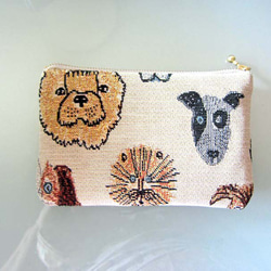 ニュアンスカラー/チュールレース・インド刺繍×帆布
