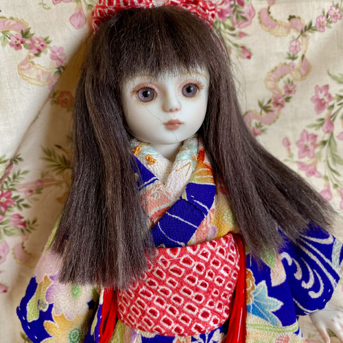 青紫の着物 オールビスク球体関節人形 その他人形 kilala 通販