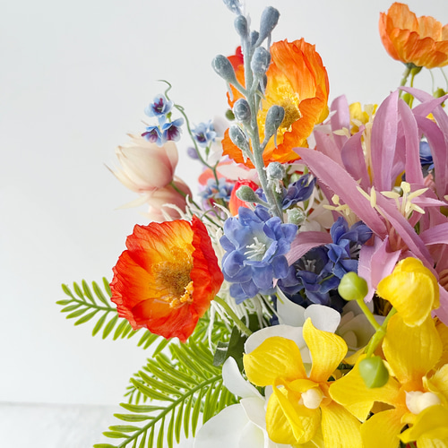 即納OK！ リゾート婚にも◎ カラフルブーケ クラッチブーケ 前撮り