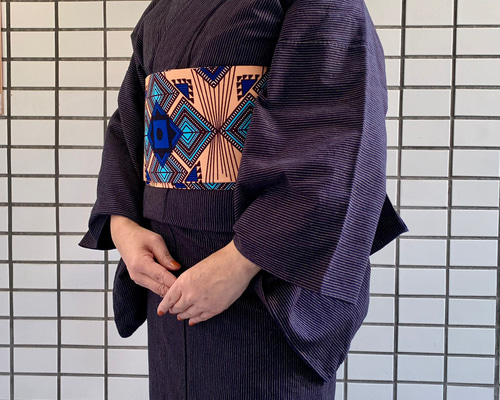 半巾帯✴︎アフリカンバティック アフリカ布半幅帯 和装小物（帯・半襟） アトリエ・ヌウ 通販
