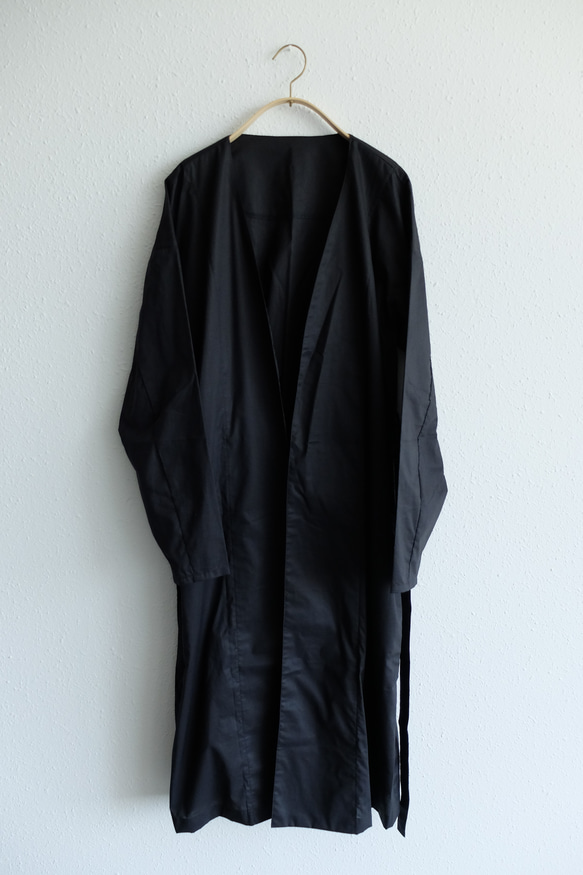 きるもの｜四 JKT｜コットンローン ブラック ［unisex freesize］ JKT｜コットンローン ボタンも裏地もなく