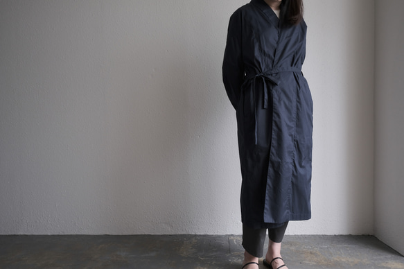 きるもの｜四 JKT｜コットンローン ブラック ［unisex freesize］ JKT｜コットンローン ボタンも裏地もなく