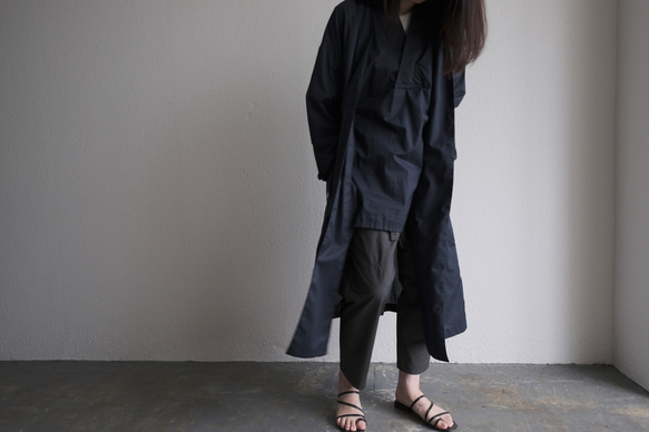 きるもの｜四 JKT｜コットンローン ブラック ［unisex freesize］ JKT｜コットンローン ボタンも裏地もなく