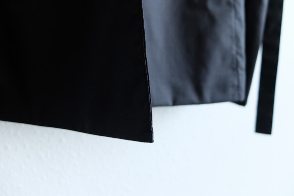 きるもの｜四 JKT｜コットンローン ブラック ［unisex freesize］ JKT｜コットンローン ボタンも裏地もなく