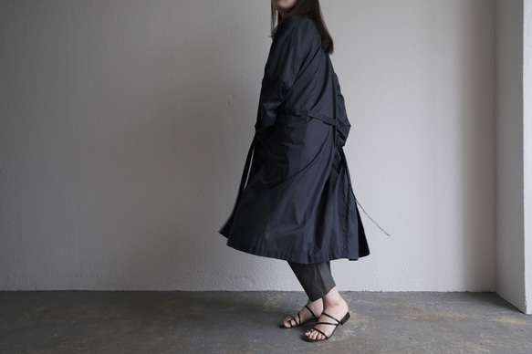 きるもの｜四 JKT｜コットンローン ブラック ［unisex freesize］ JKT｜コットンローン ボタンも裏地もなく