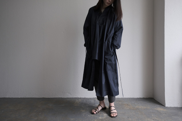 きるもの｜四 JKT｜コットンローン ブラック ［unisex freesize］ JKT｜コットンローン ボタンも裏地もなく