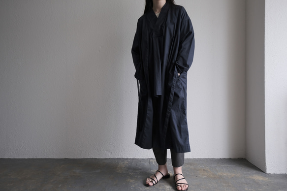 きるもの｜四 JKT｜コットンローン ブラック ［unisex freesize］ JKT｜コットンローン ボタンも裏地もなく