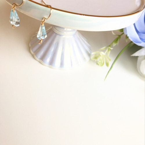 宝石質！14kgfスカイブルートパーズ・スイスブルートパーズピアス/イヤリング bd6fad59adef5c12f3e47d0c6b023c