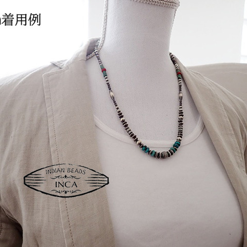 インディアンジュエリー　ネックレス　シルバー タートル（カメ）ネックレス 14k インディアンジュエリー