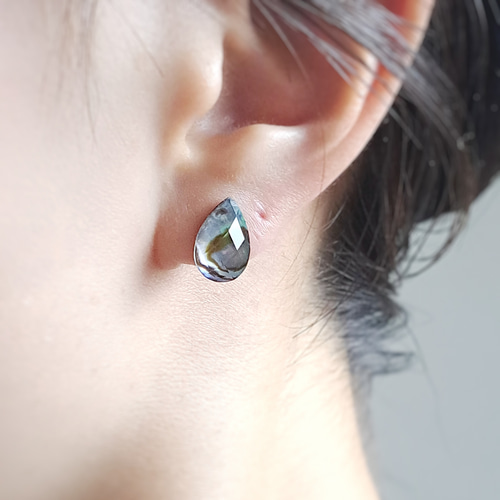 14kgf◇深海の雫〈海のオパール・アバロンシェル×クリスタル