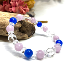 水晶と青瑪瑙のパワーストーン！綺麗！ズンとくる！ 水晶と青瑪瑙のパワーストーン！綺麗！ズンとくる！