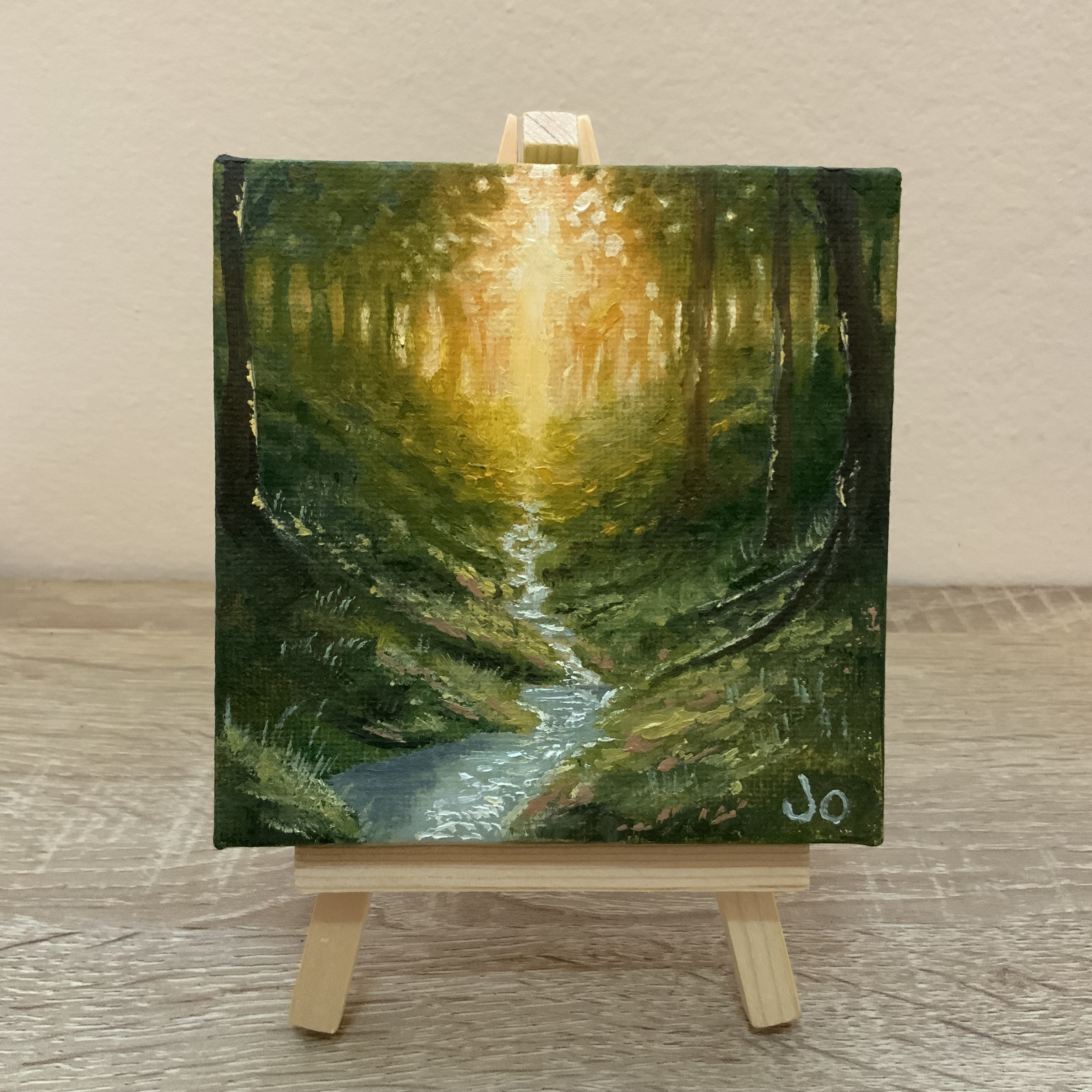 純粋な手描きの手作り油絵Q