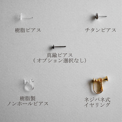 linen kiho刺繍ピアス/イヤリング(オフ)【受注制作】 5枚目の画像
