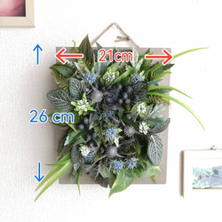 (再販)【縦長2つセット】大きめの壁掛けフェイクグリーン(長方形タイプ)　ウォールグリーン　人工観葉植物　造花 7枚目の画像