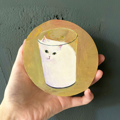 猫は液体 アクリル画 無垢材 絵画 sui sui 通販 16254397