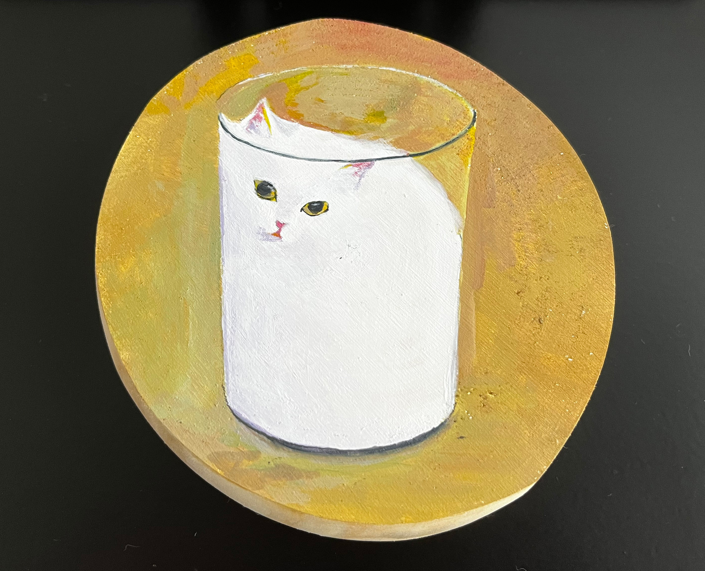 猫は液体 アクリル画 無垢材 絵画 sui sui 通販 16254397